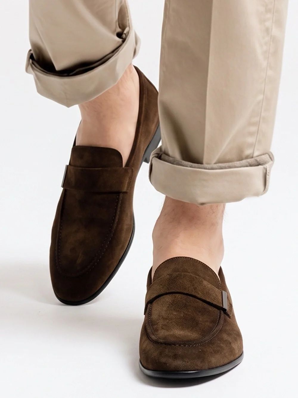 TO BOOT NEW YORK | Adam Derrick Brown Suede Italian Penny Loafers Men's Size 9